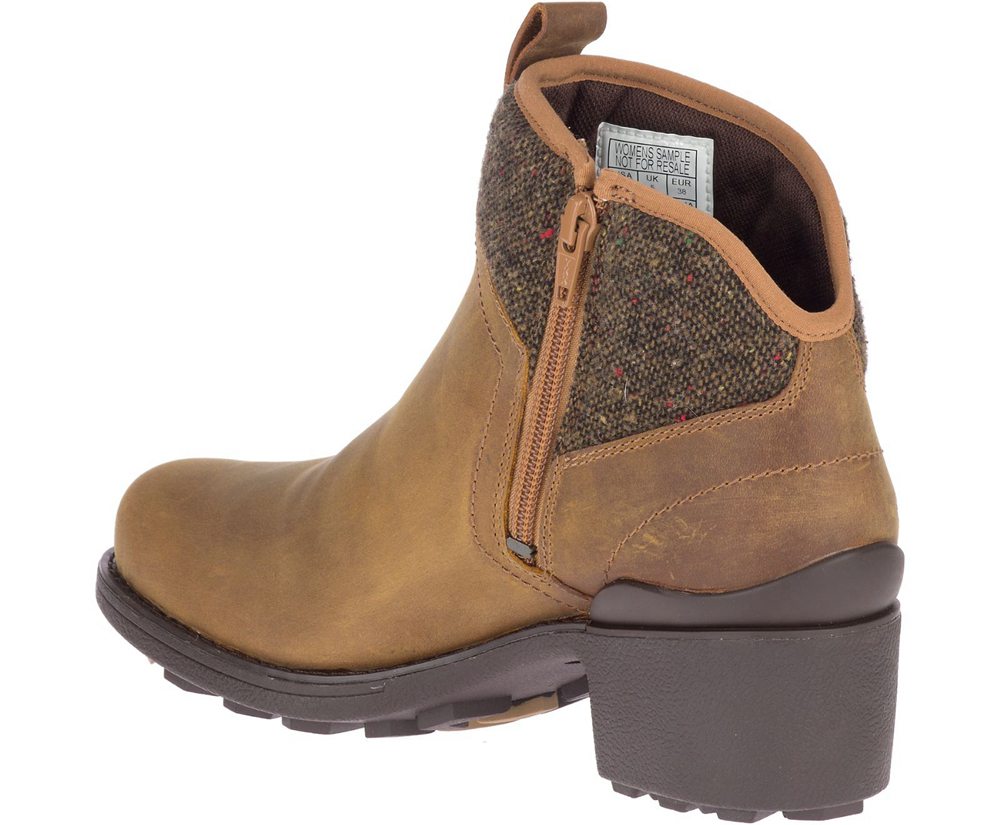 Merrell Boots Brown - Chateau II Mid Pull Waterproof - Womens 92NKRHZPV